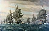 Famous Battle Paintings - the Battle of the Virginia Capes
